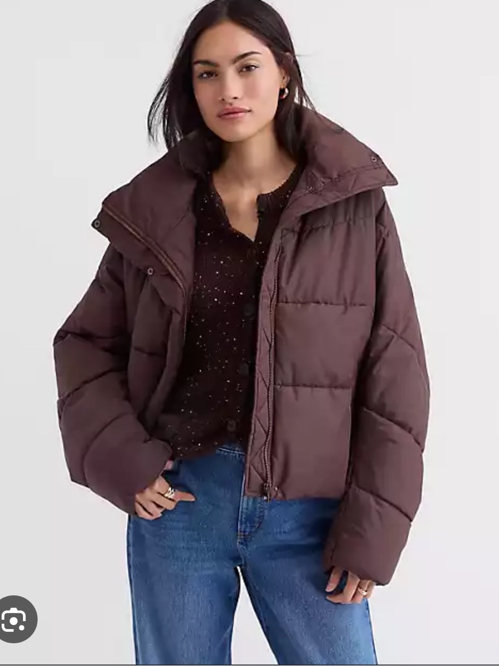 NWT LOFT Cocoon Sleeve Puffer Jacket Size Large